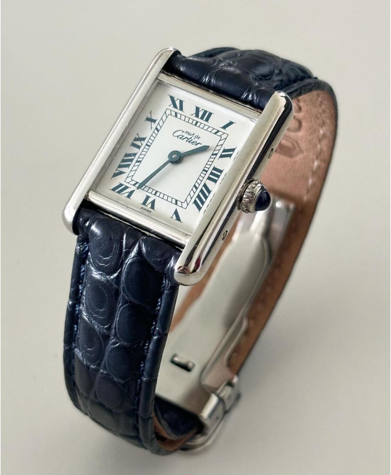 CARTIER MUST TANK BLU NAVY
