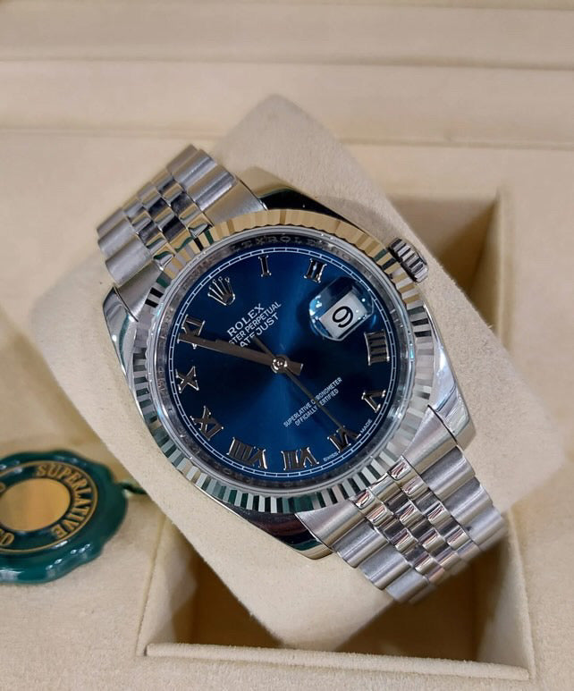 ROLEX DATEJUST JUBILÈE AZZURO ROMAN – Buzzi Orologi
