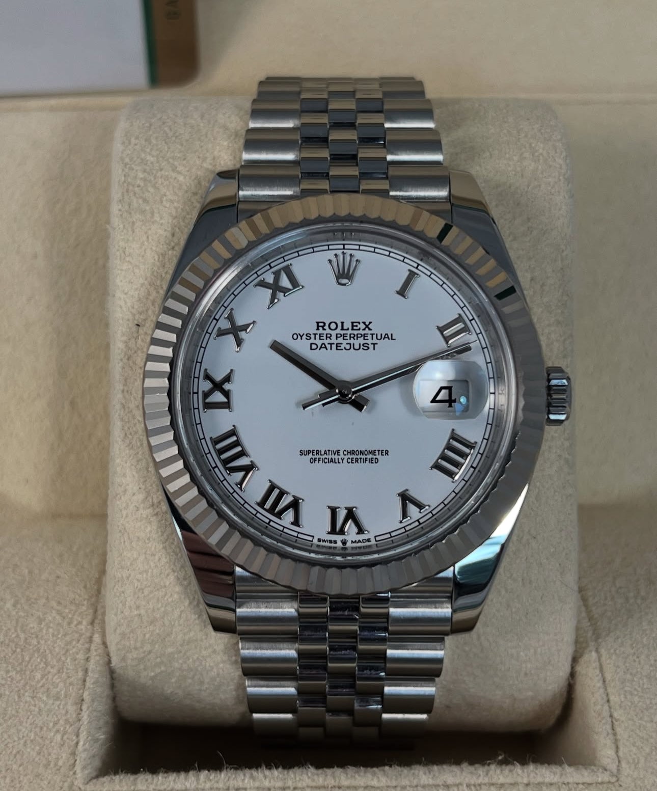 ROLEX DATEJUST JUBILÈE WHITE ROMAN
