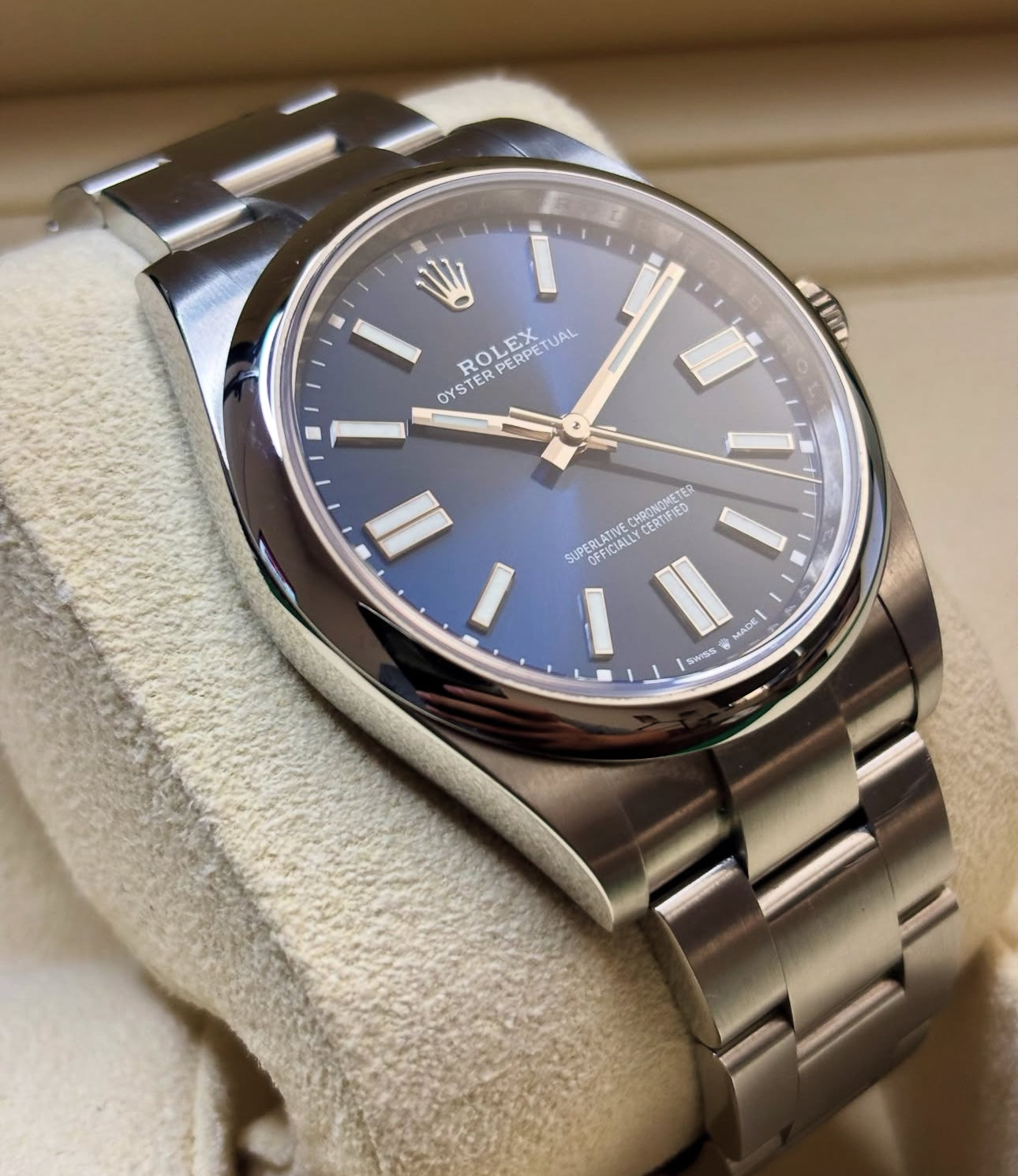 ROLEX OYSTER PERPETUAL BLUE DIAL