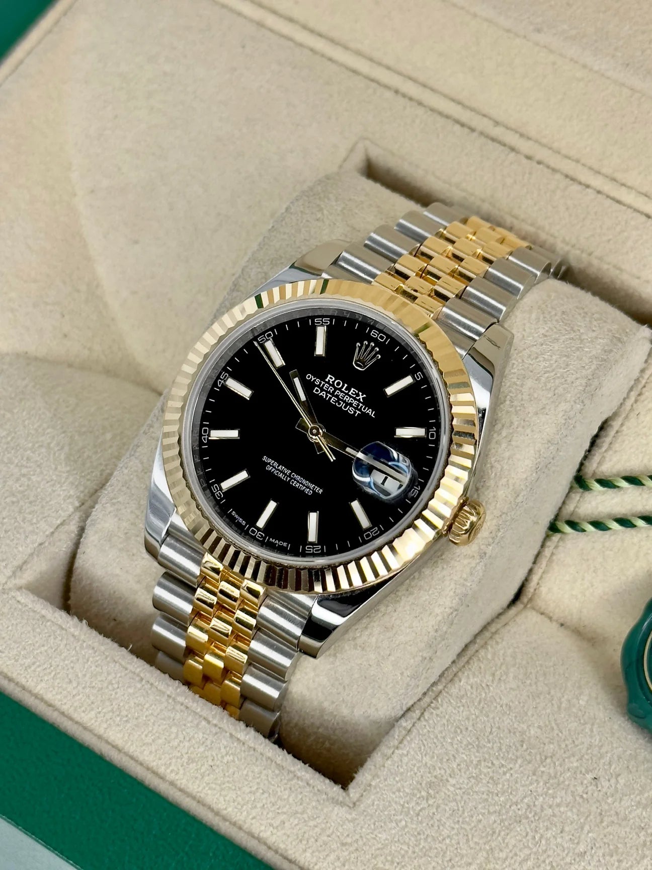 ROLEX DATEJUST JUBILEE BLACK & GOLD