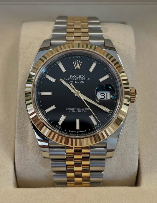 ROLEX DATEJUST JUBILEE BLACK & GOLD