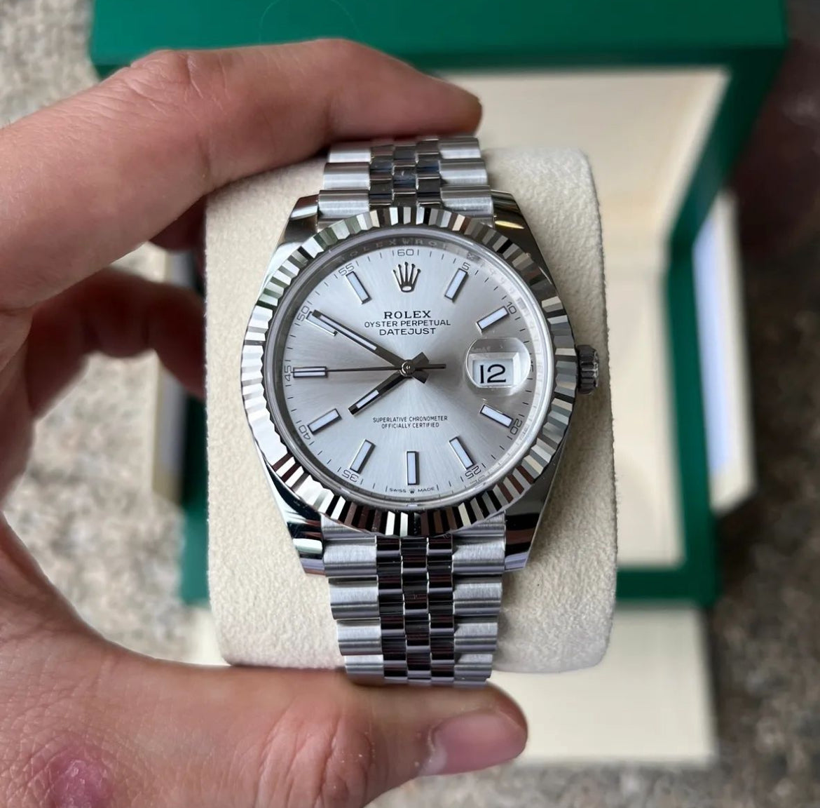 ROLEX DATEJUST JUBILÈE WHITE DIAL