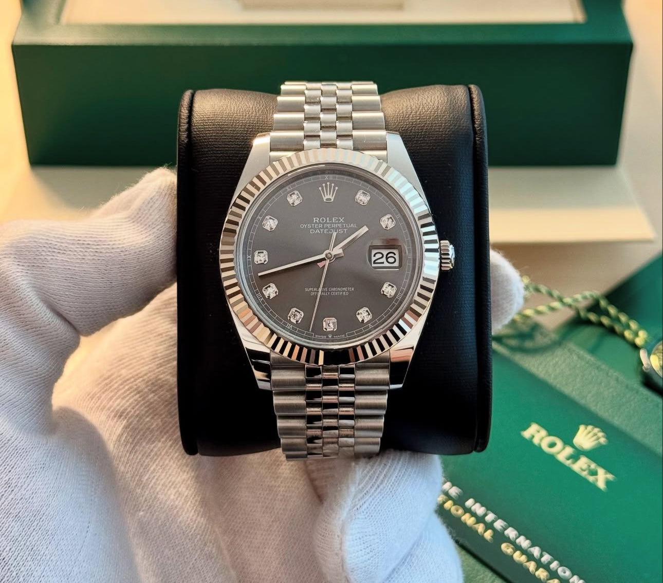 ROLEX DATEJUST JUBILÉE GREY ARDESIA DIAMOND