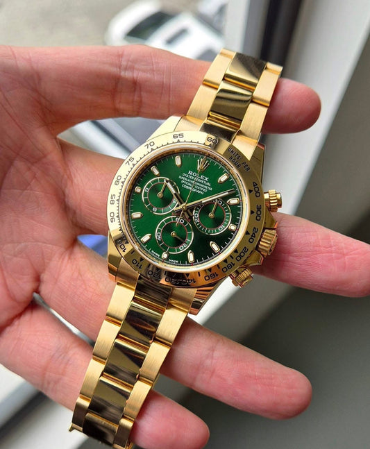 ROLEX DAYTONA GOLD & GREEN