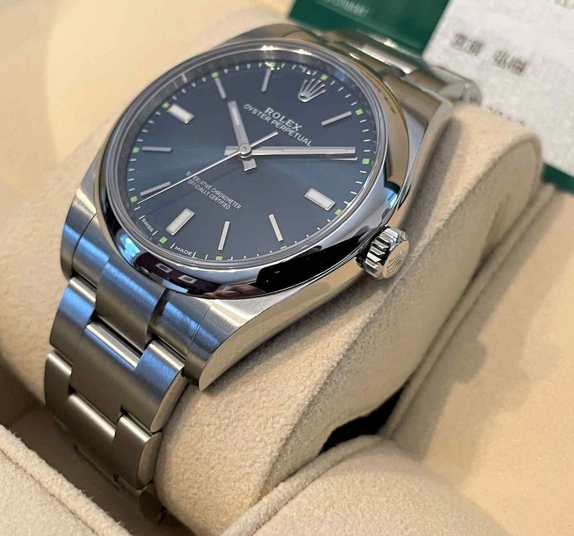 ROLEX OYSTER PERPETUAL BLUE DIAL