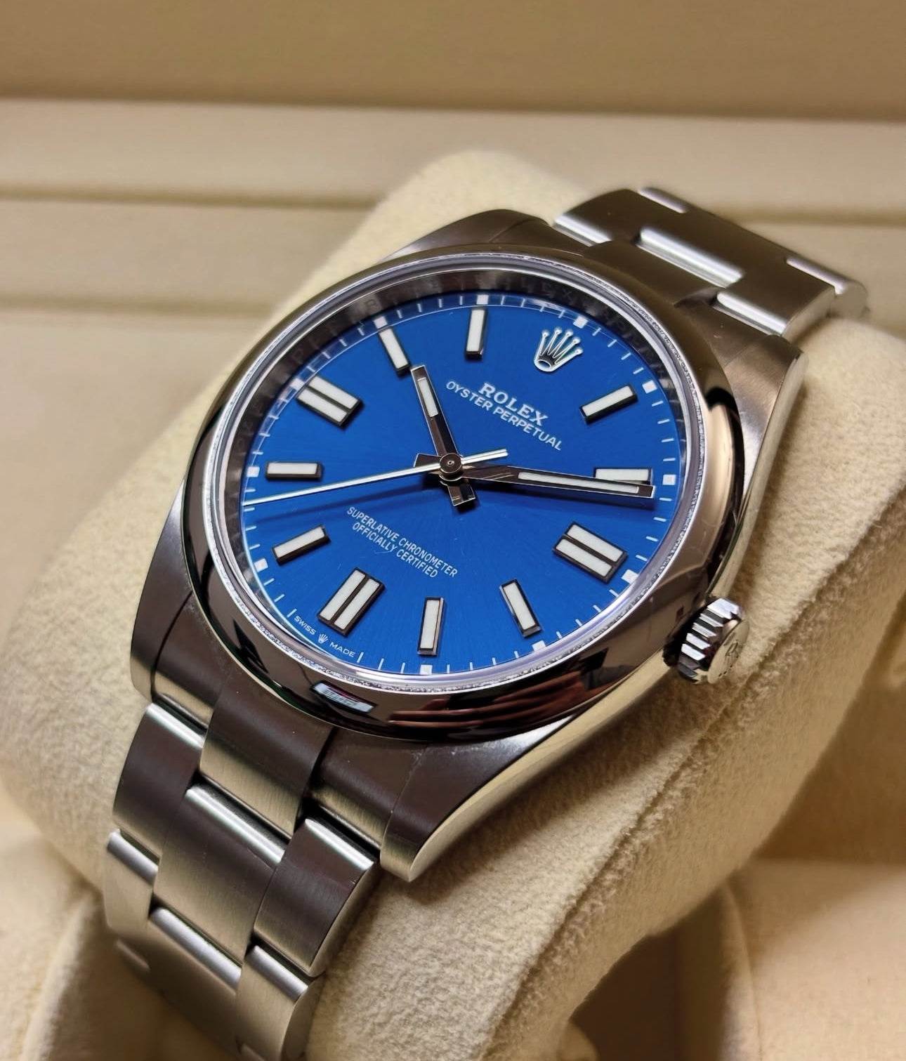 ROLEX OYSTER PERPETUAL BLUE DIAL