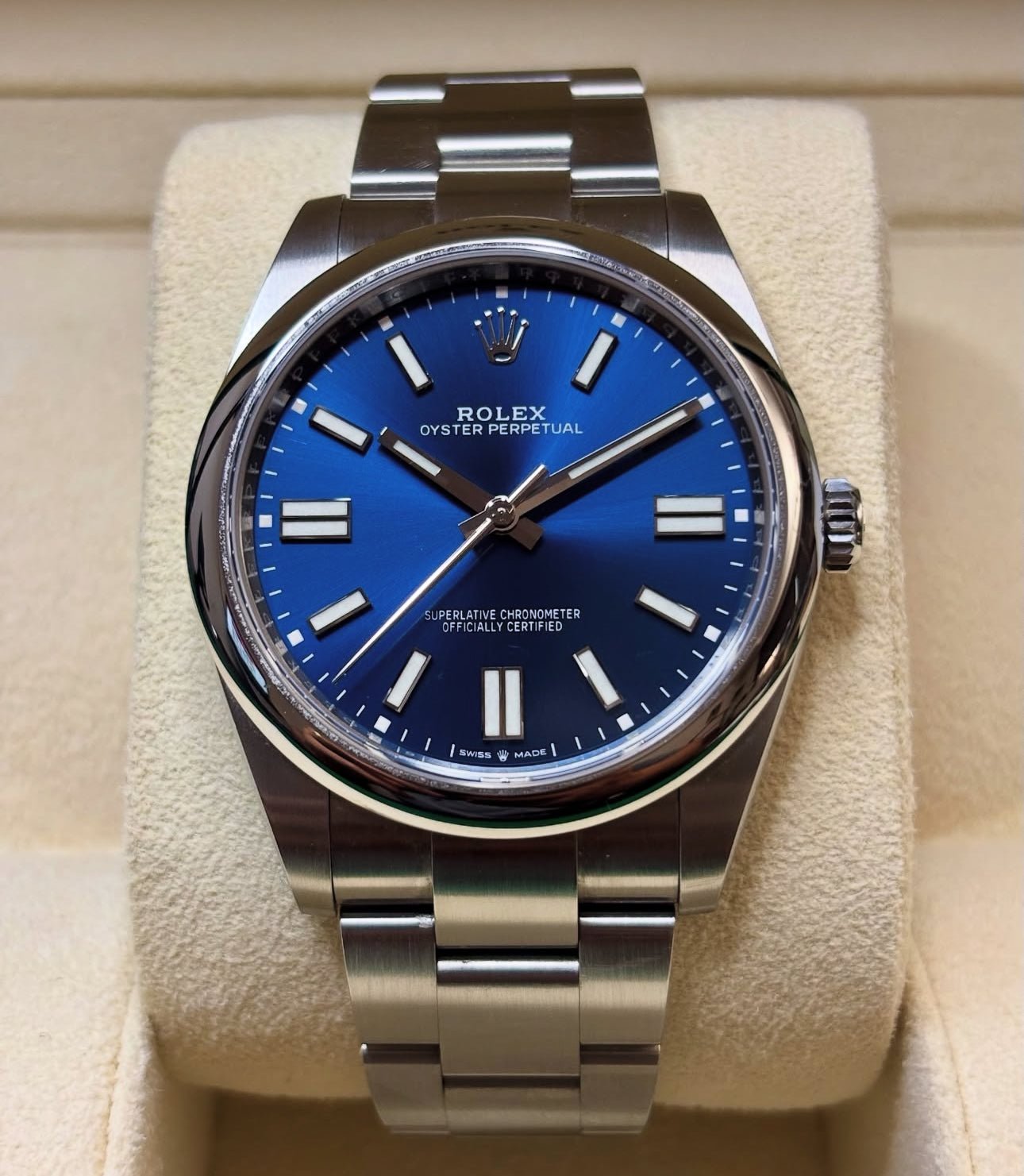 ROLEX OYSTER PERPETUAL BLUE DIAL