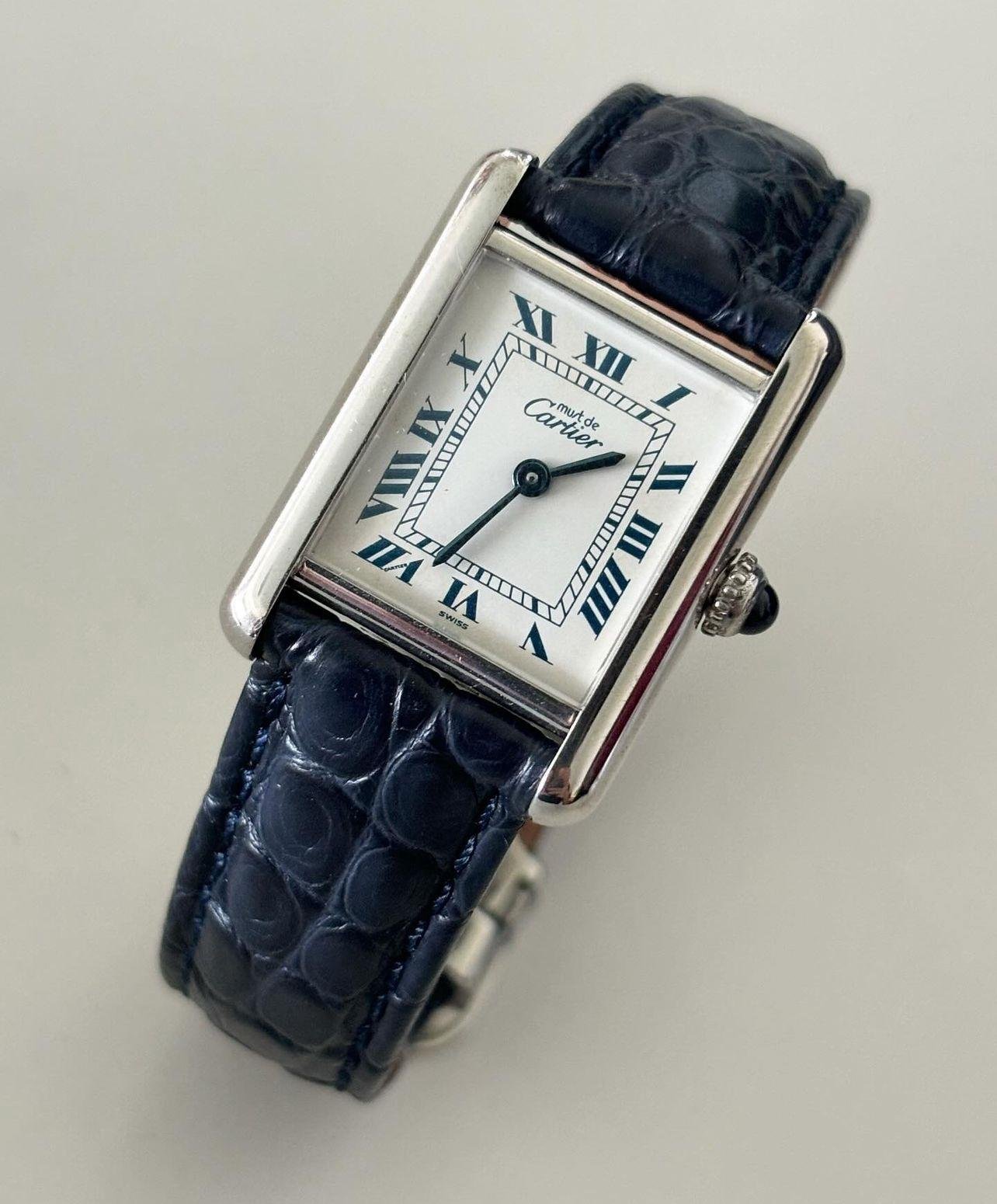 CARTIER MUST TANK BLU NAVY