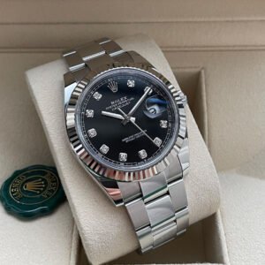 ROLEX DATEJUST OYSTER BLACK DIAL DIAMOND