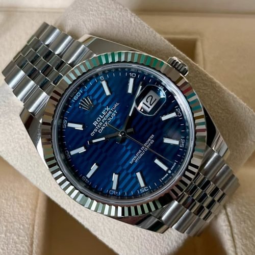 ROLEX DATEJUST JUBILEE FLUTED BLU MOTIF